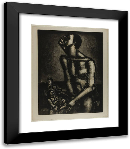 Are We Not Slaves, Plate Six from Miserere 20x23 Black Modern Wood Framed Art Print Poster by Rouault, Georges