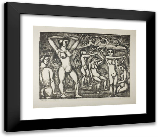 Autumn 23x20 Black Modern Wood Framed Art Print Poster by Rouault, Georges