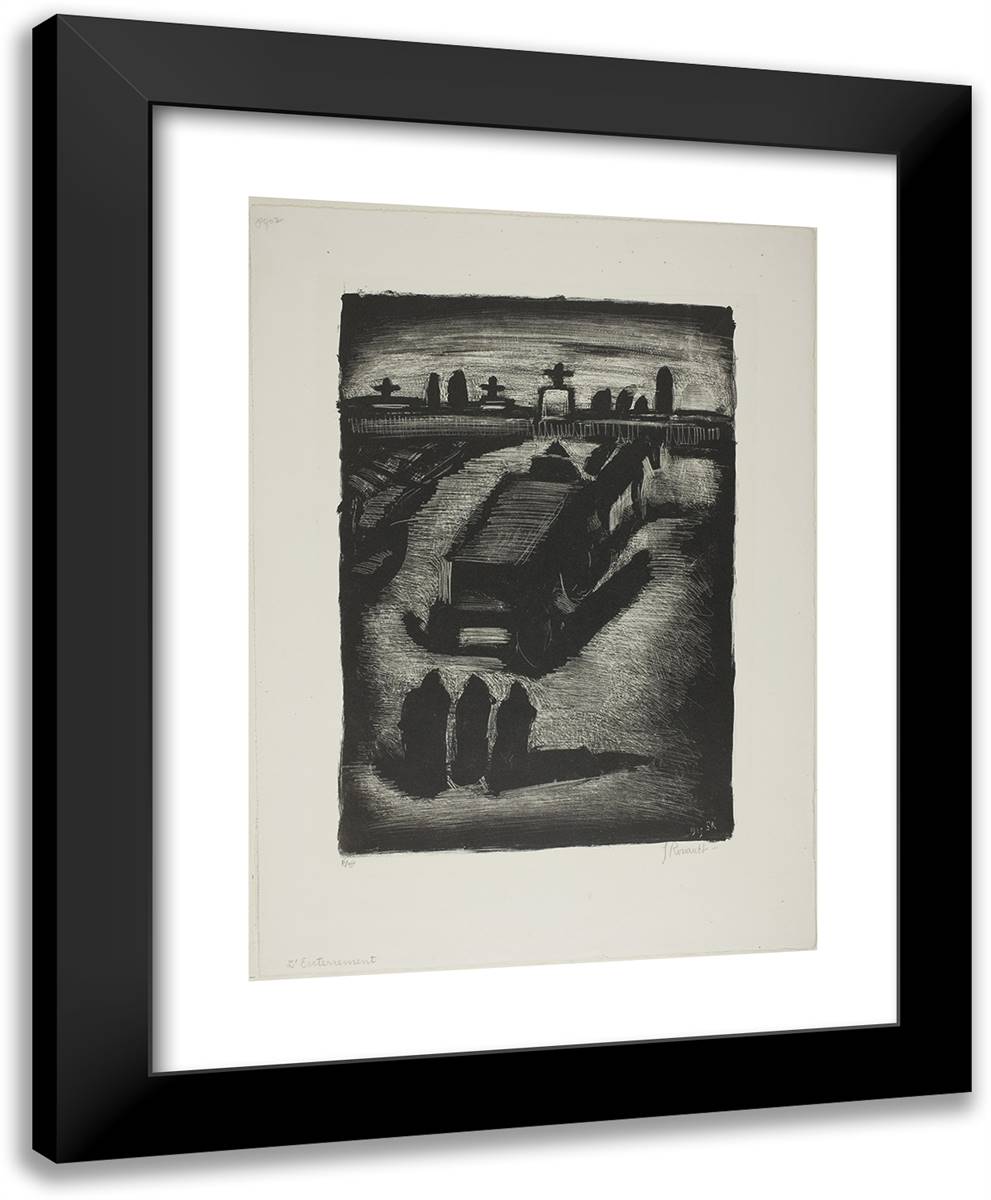 De Profundis, from La Petite Banlieue 19x24 Black Modern Wood Framed Art Print Poster by Rouault, Georges