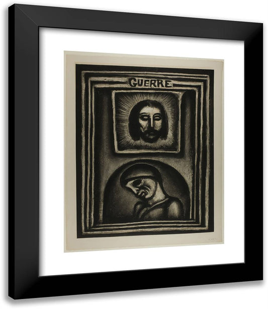 Even the Ruins Have Been Destroyed, Plate 34 from Miserere 20x23 Black Modern Wood Framed Art Print Poster by Rouault, Georges