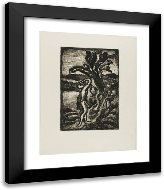Frontispiece, from Les Raincarnations Du Pere Ubu 20x24 Black Modern Wood Framed Art Print Poster by Rouault, Georges