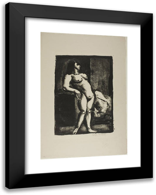 Girl, from Maitres Et Petits Maitres D'Aujourd'Hui 18x24 Black Modern Wood Framed Art Print Poster by Rouault, Georges