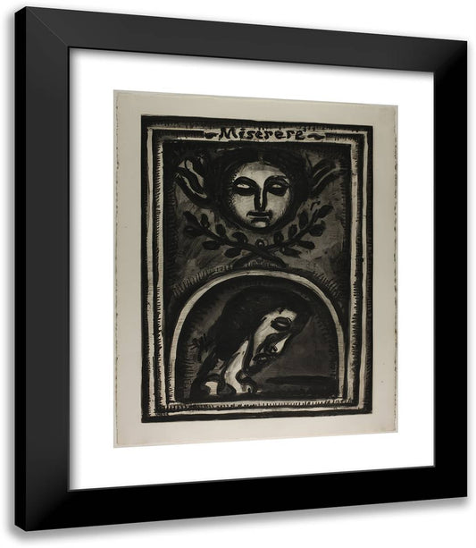 Have Mercy on Me My God According to Your Great Mercy, Plate One from Miserere_1 20x23 Black Modern Wood Framed Art Print Poster by Rouault, Georges