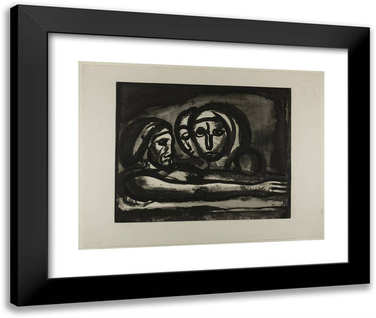 In the Wine-Press, the Grape Was Crushed, Plate 48 from Miserere 24x20 Black Modern Wood Framed Art Print Poster by Rouault, Georges