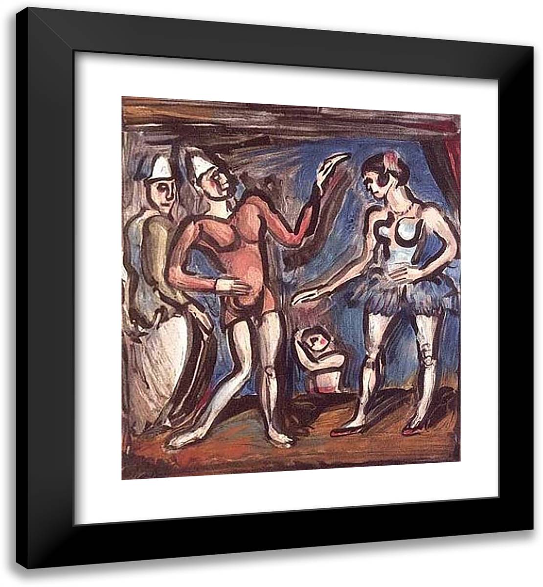 La Parade 20x22 Black Modern Wood Framed Art Print Poster by Rouault, Georges
