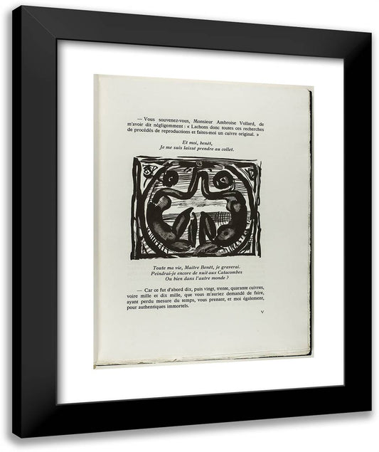 Les Raincarnations Du Pere Ubu 20x24 Black Modern Wood Framed Art Print Poster by Rouault, Georges