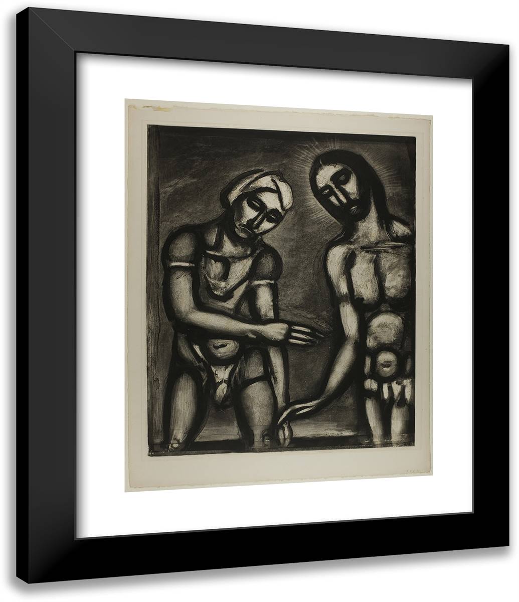 Lord, It Is You, Who I Recognize, Plate 32 from Miserere 20x24 Black Modern Wood Framed Art Print Poster by Rouault, Georges
