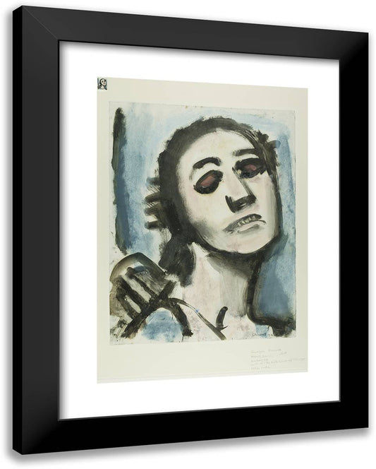 Maria Lani 19x24 Black Modern Wood Framed Art Print Poster by Rouault, Georges