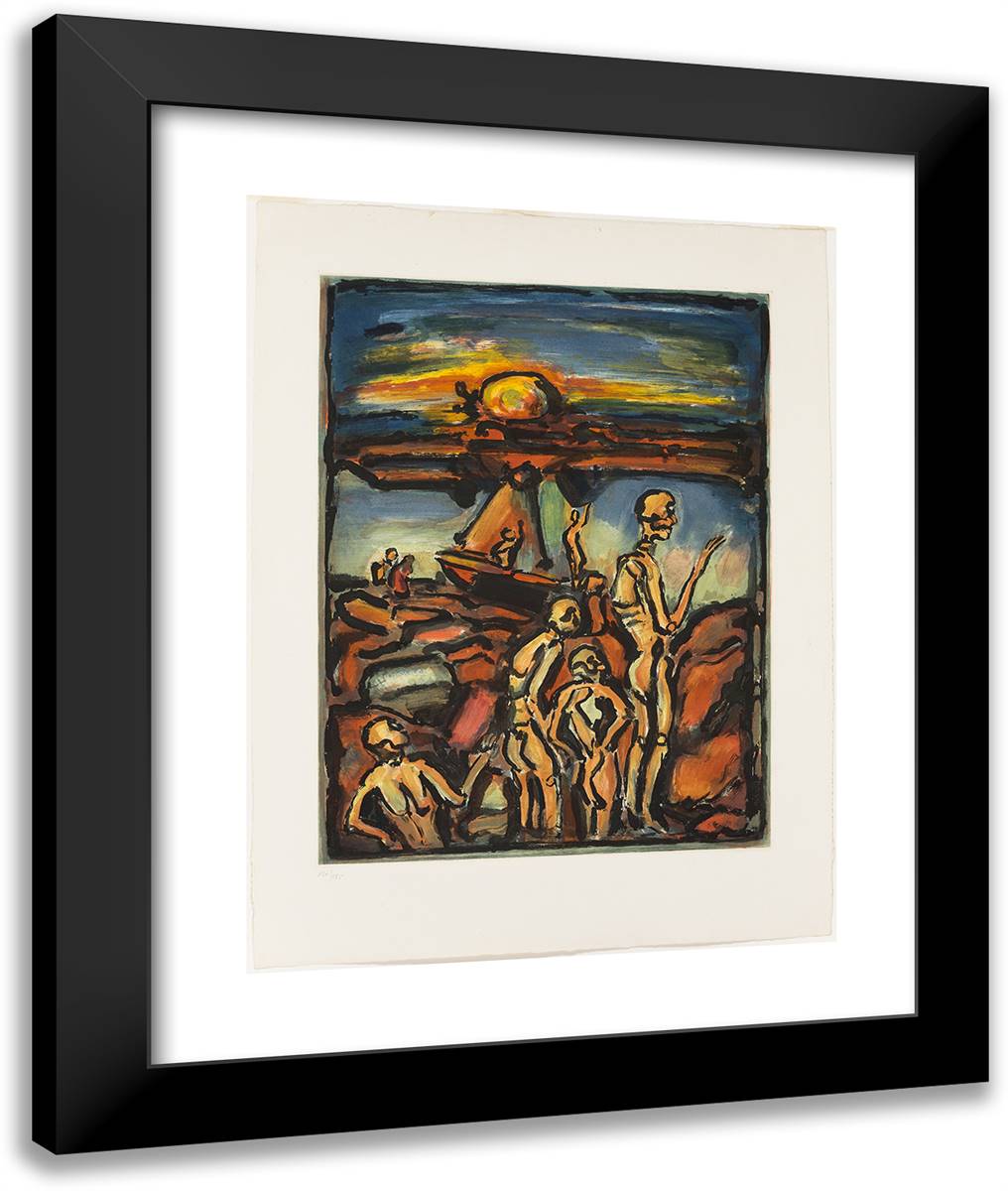 The Bay of the Dead 20x24 Black Modern Wood Framed Art Print Poster by Rouault, Georges