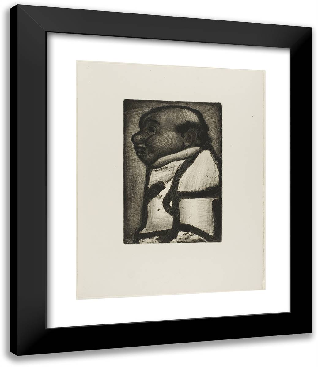The Good Voter, from Les Raincarnations Du Pere Ubu 20x24 Black Modern Wood Framed Art Print Poster by Rouault, Georges