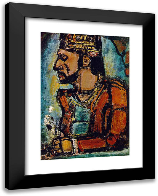 The Old King 19x24 Black Modern Wood Framed Art Print Poster by Rouault, Georges