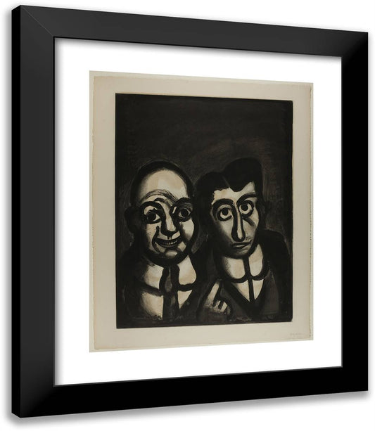 We Are Fools, Plate 39 from Miserere 20x23 Black Modern Wood Framed Art Print Poster by Rouault, Georges