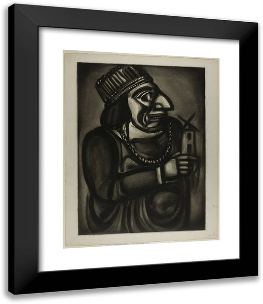 We Believe Ourselves to Be Kings, Plate Seven from Miserere 20x24 Black Modern Wood Framed Art Print Poster by Rouault, Georges