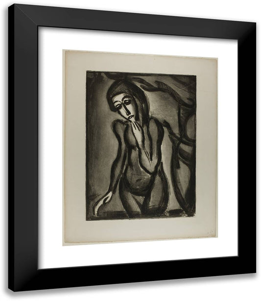 We Have to Die, We and All That Is Ours, Plate 43 from Miserere 20x23 Black Modern Wood Framed Art Print Poster by Rouault, Georges