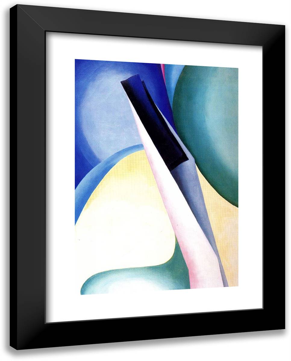 Black Spot No. 2 19x24 Black Modern Wood Framed Art Print Poster by O'Keeffe, Georgia