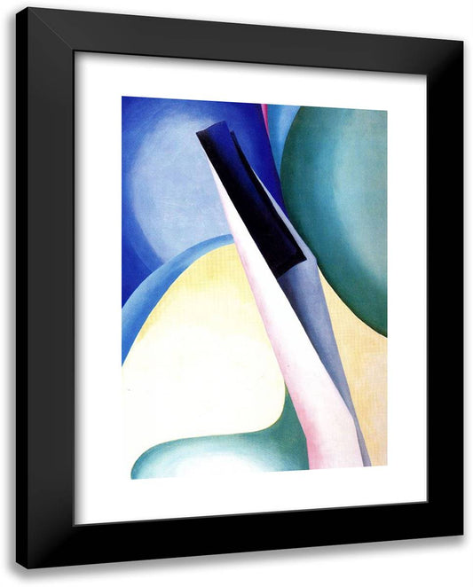 Black Spot No. 2 19x24 Black Modern Wood Framed Art Print Poster by O'Keeffe, Georgia