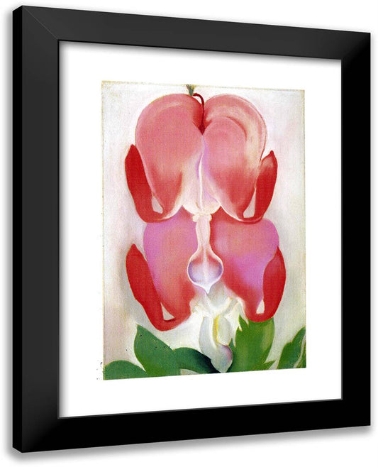 Bleeding Heart 19x24 Black Modern Wood Framed Art Print Poster by O'Keeffe, Georgia