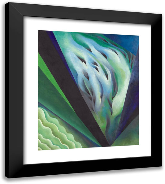 Blue and Green Music II 20x23 Black Modern Wood Framed Art Print Poster by O'Keeffe, Georgia