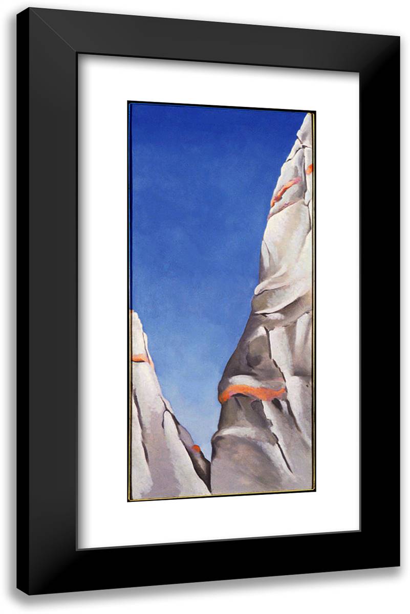 Blue Sky 15x24 Black Modern Wood Framed Art Print Poster by O'Keeffe, Georgia