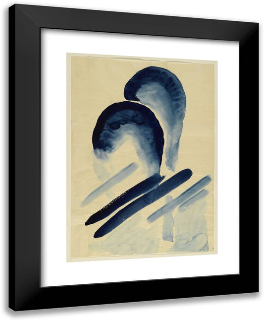 Blue-03 19x24 Black Modern Wood Framed Art Print Poster by O'Keeffe, Georgia