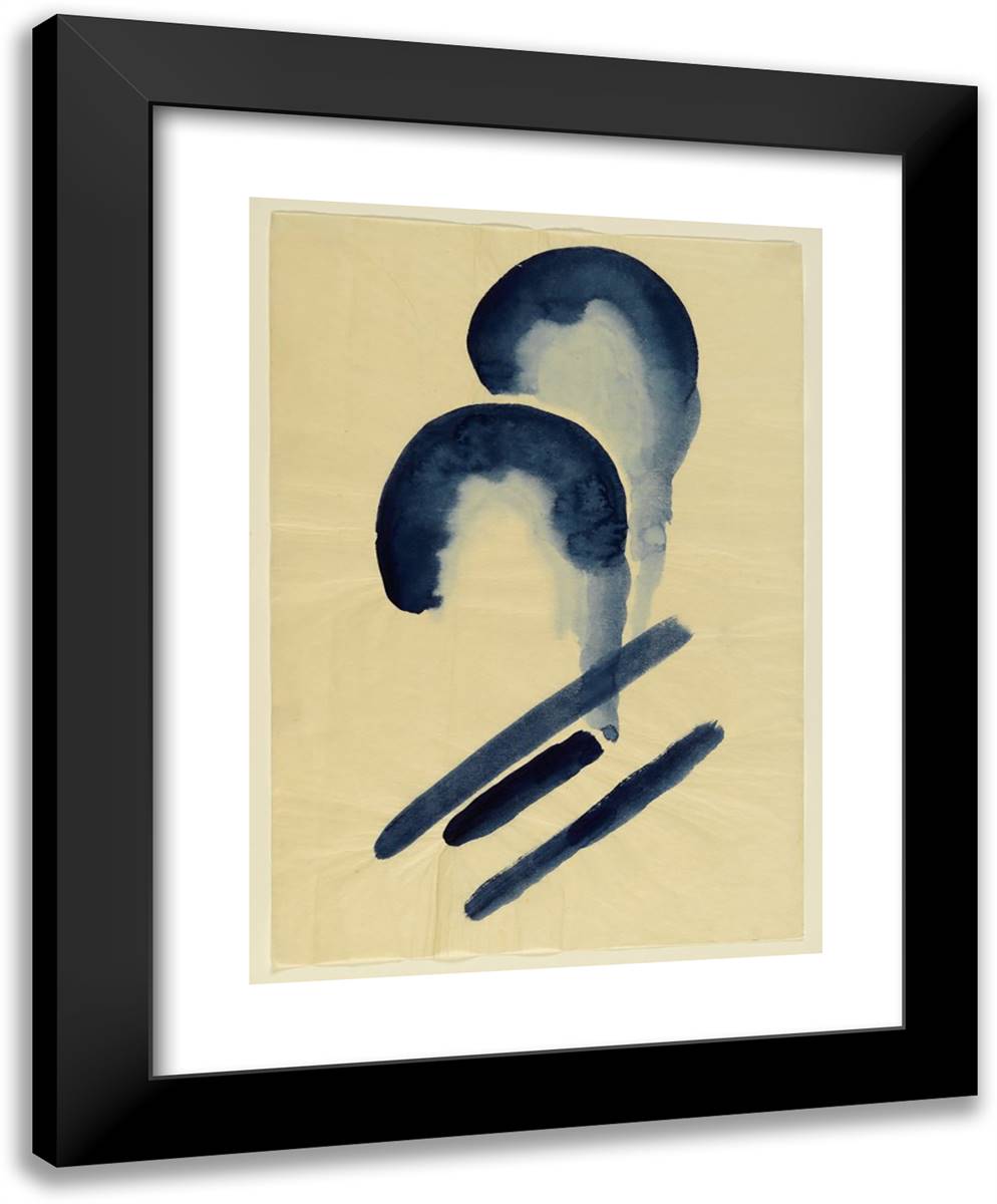Blue-04 19x24 Black Modern Wood Framed Art Print Poster by O'Keeffe, Georgia