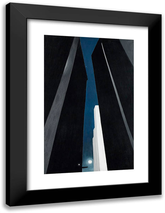 City Night 18x24 Black Modern Wood Framed Art Print Poster by O'Keeffe, Georgia