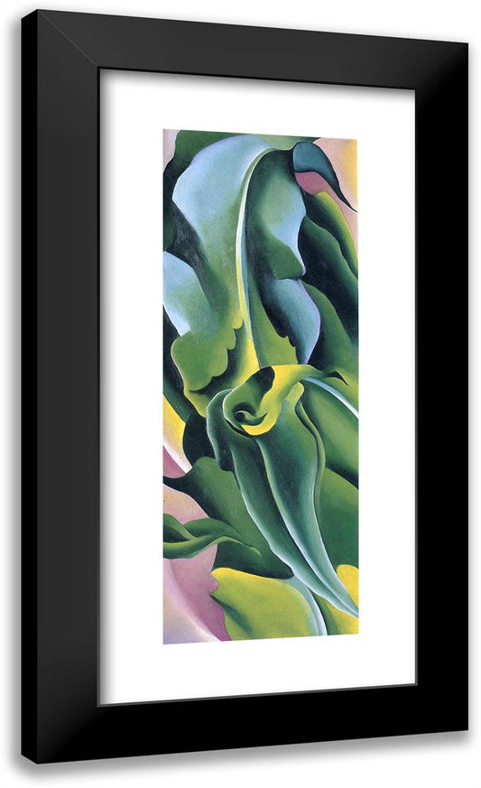 Corn No. 2 14x24 Black Modern Wood Framed Art Print Poster by O'Keeffe, Georgia