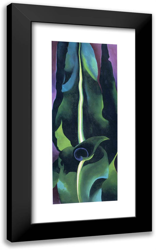 Corn, Dark I 14x24 Black Modern Wood Framed Art Print Poster by O'Keeffe, Georgia