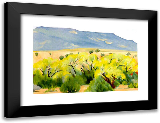 Cottonwood III 24x18 Black Modern Wood Framed Art Print Poster by O'Keeffe, Georgia