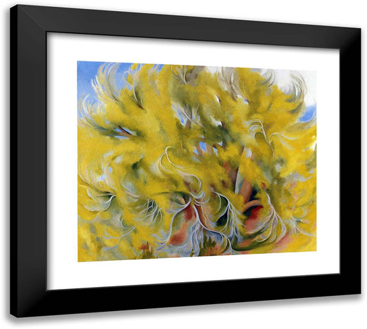 Cottonwood Tree in Spring 22x20 Black Modern Wood Framed Art Print Poster by O'Keeffe, Georgia