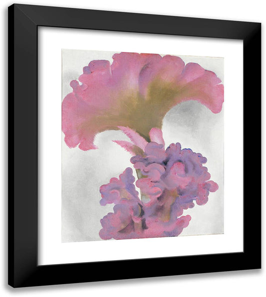 Coxcomb 20x23 Black Modern Wood Framed Art Print Poster by O'Keeffe, Georgia