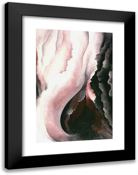 Dark Iris Number Two 18x24 Black Modern Wood Framed Art Print Poster by O'Keeffe, Georgia