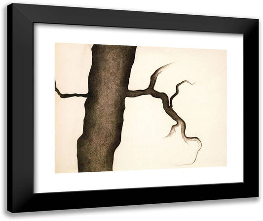 Drawing III 24x20 Black Modern Wood Framed Art Print Poster by O'Keeffe, Georgia
