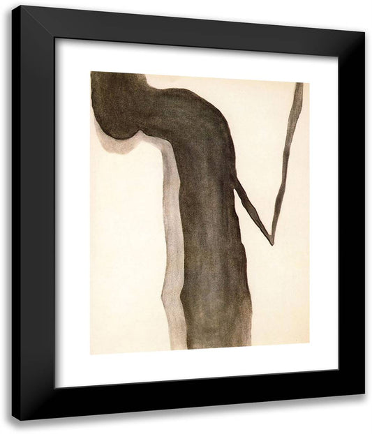 Drawing V 20x24 Black Modern Wood Framed Art Print Poster by O'Keeffe, Georgia
