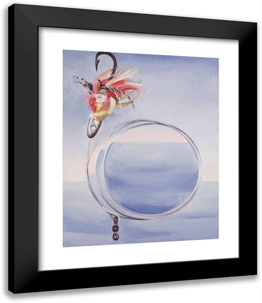 Fishhook from Hawaii - No. I 20x24 Black Modern Wood Framed Art Print Poster by O'Keeffe, Georgia