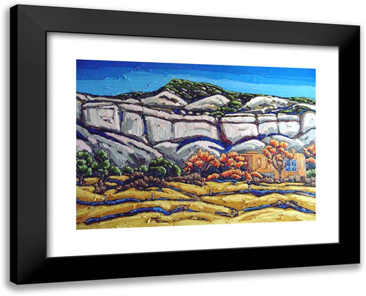 Ghost Ranch Painting 24x19 Black Modern Wood Framed Art Print Poster by O'Keeffe, Georgia