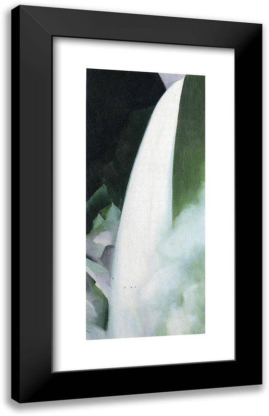 Green and White 15x24 Black Modern Wood Framed Art Print Poster by O'Keeffe, Georgia