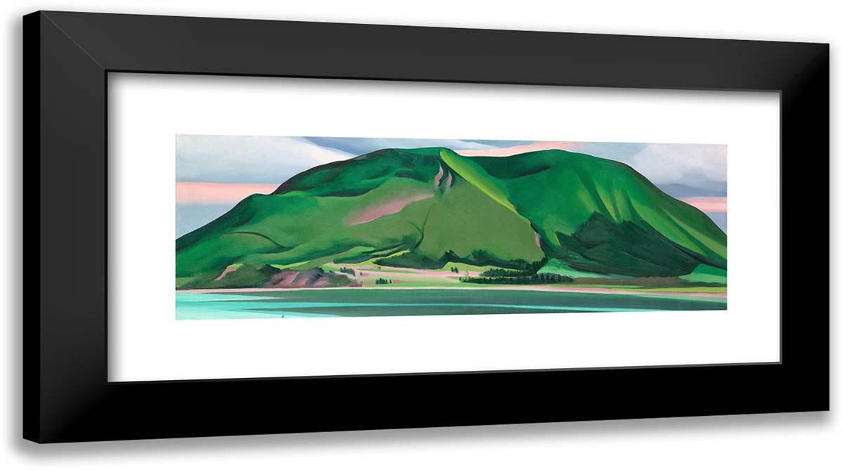 Green Mountains, Canada 24x13 Black Modern Wood Framed Art Print Poster by O'Keeffe, Georgia