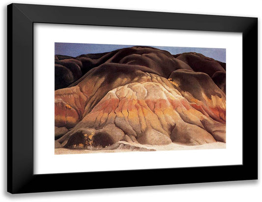 Grey Hills 24x18 Black Modern Wood Framed Art Print Poster by O'Keeffe, Georgia