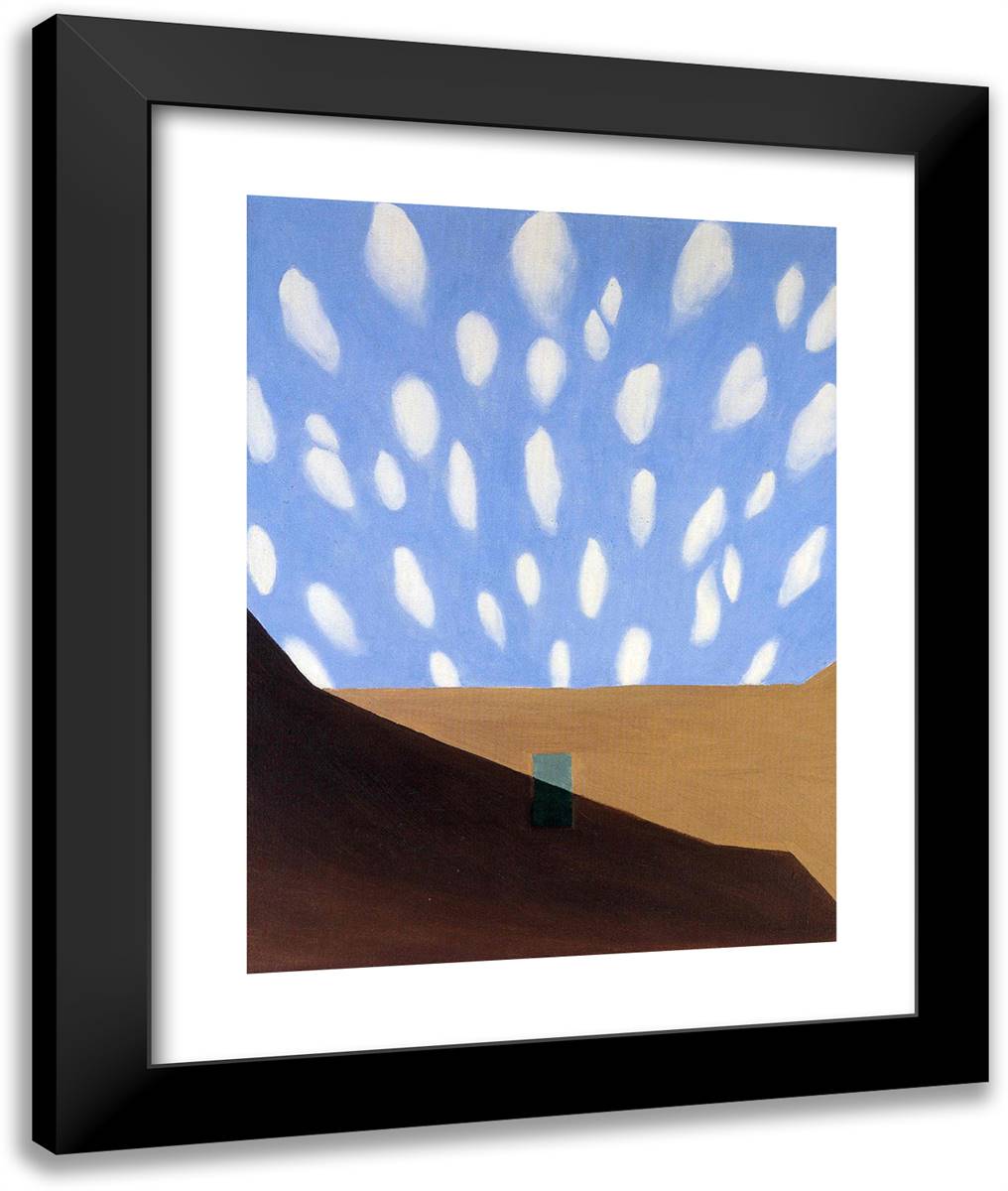 In the Patio VIII 20x24 Black Modern Wood Framed Art Print Poster by O'Keeffe, Georgia