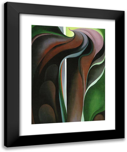 Jack-In-The-Pulpit Number Five 20x24 Black Modern Wood Framed Art Print Poster by O'Keeffe, Georgia