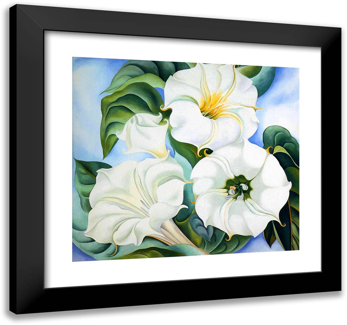 Jimson Weed 3 21x20 Black Modern Wood Framed Art Print Poster by O'Keeffe, Georgia