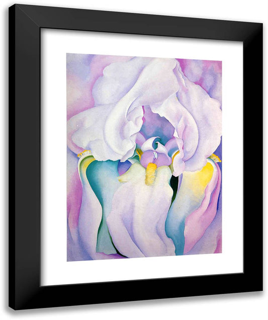 Light of Iris 20x24 Black Modern Wood Framed Art Print Poster by O'Keeffe, Georgia