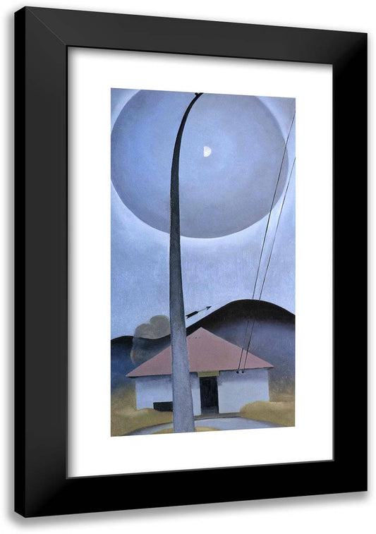 Little House with Flagpole 16x24 Black Modern Wood Framed Art Print Poster by O'Keeffe, Georgia