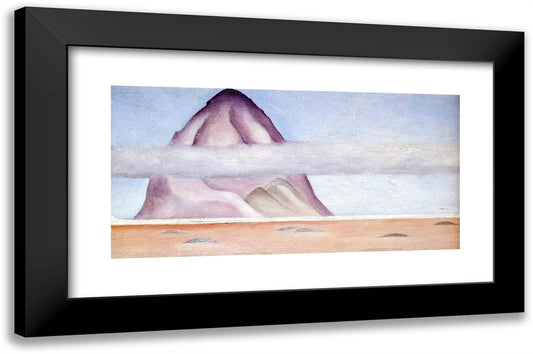 Misty - a Memory 24x16 Black Modern Wood Framed Art Print Poster by O'Keeffe, Georgia