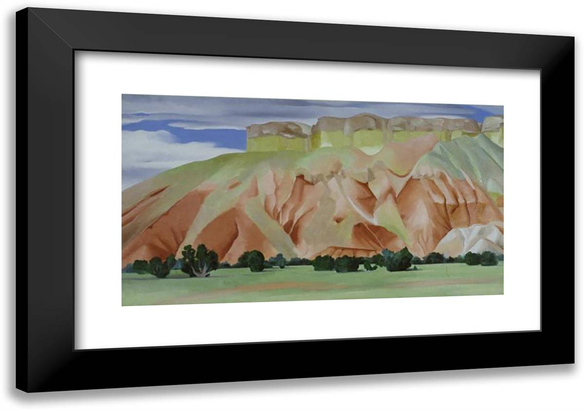 My Backyard 24x17 Black Modern Wood Framed Art Print Poster by O'Keeffe, Georgia
