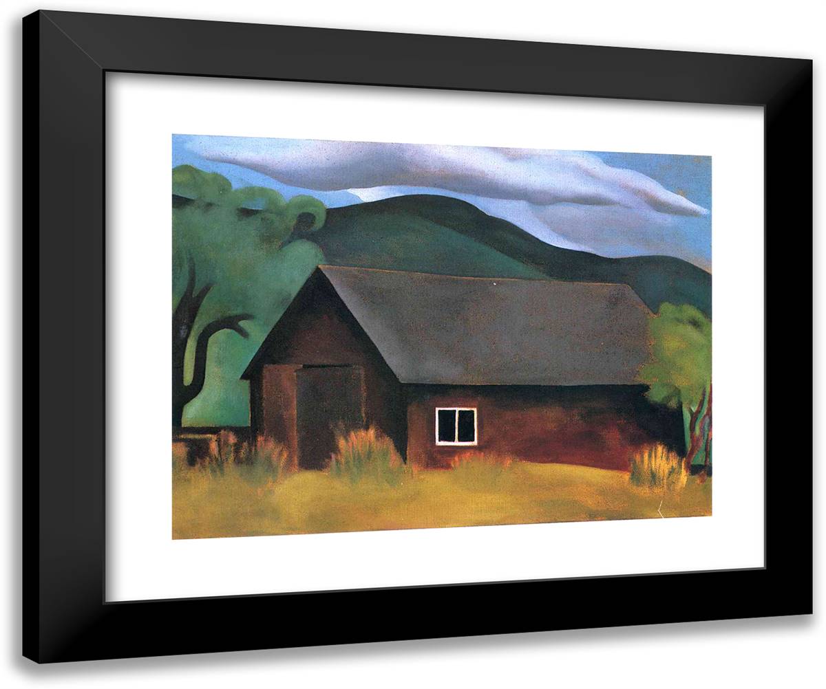 My Shanty, Lake George 24x20 Black Modern Wood Framed Art Print Poster by O'Keeffe, Georgia