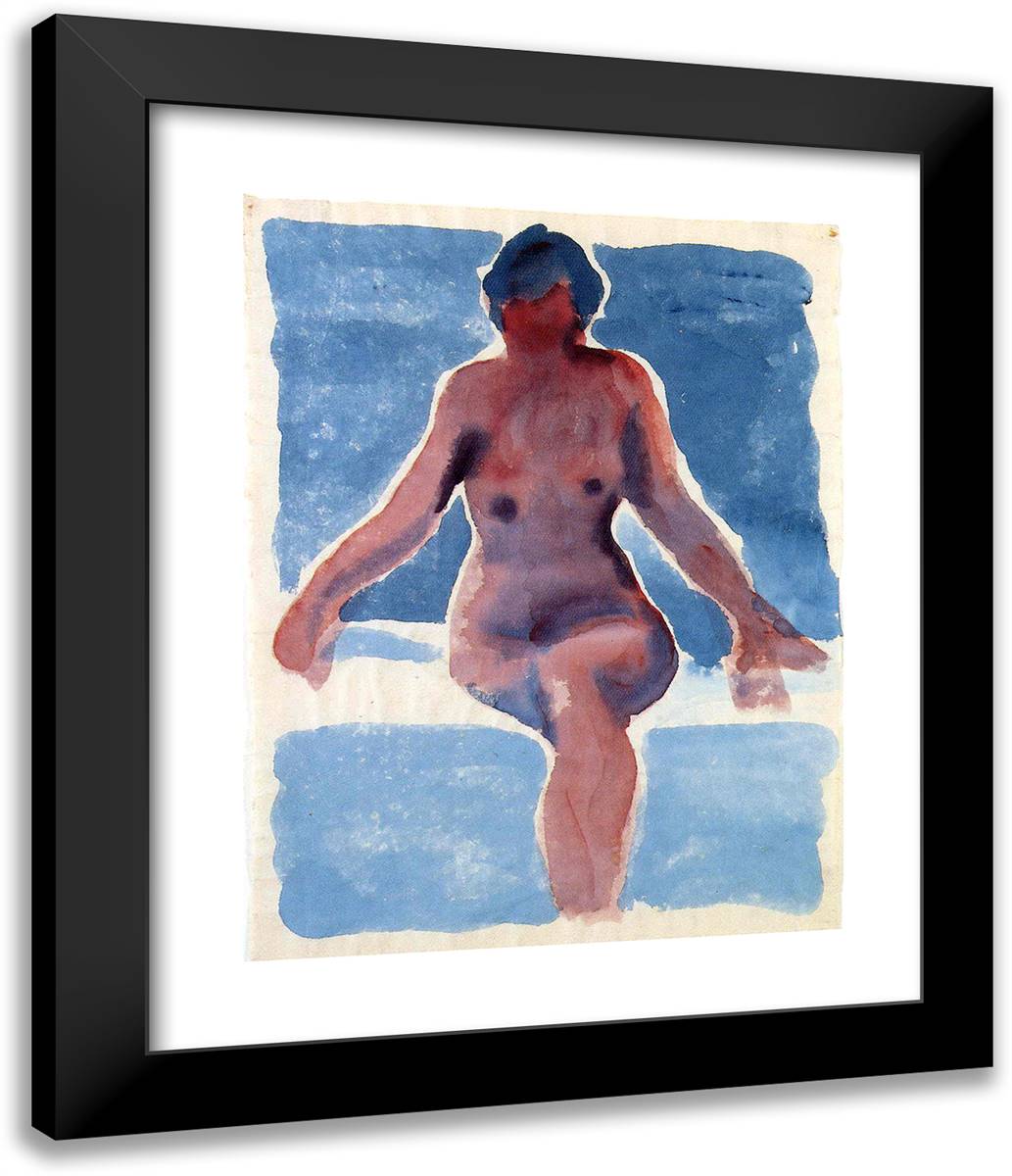 Nude Series 2 20x24 Black Modern Wood Framed Art Print Poster by O'Keeffe, Georgia