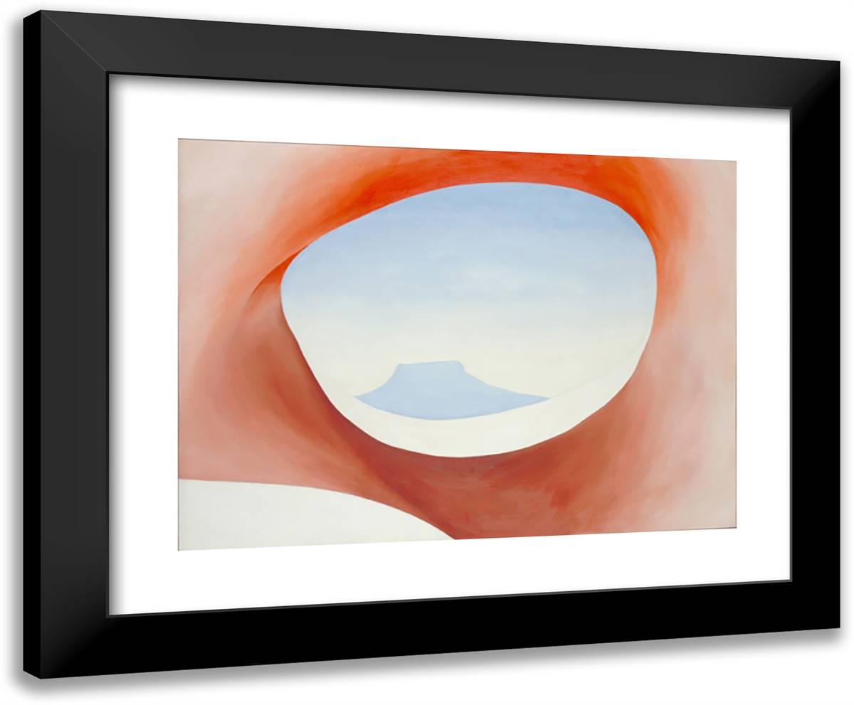 Pedernal - from the Ranch I 24x20 Black Modern Wood Framed Art Print Poster by O'Keeffe, Georgia