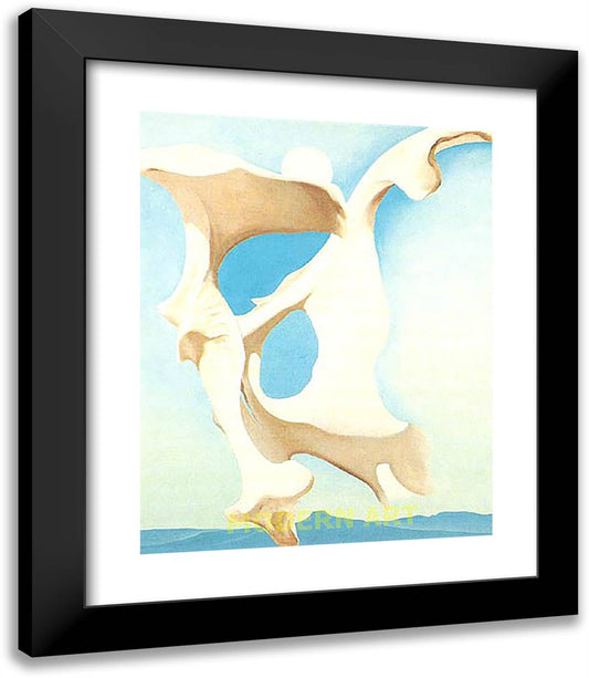 Pelvis with Moon 20x23 Black Modern Wood Framed Art Print Poster by O'Keeffe, Georgia